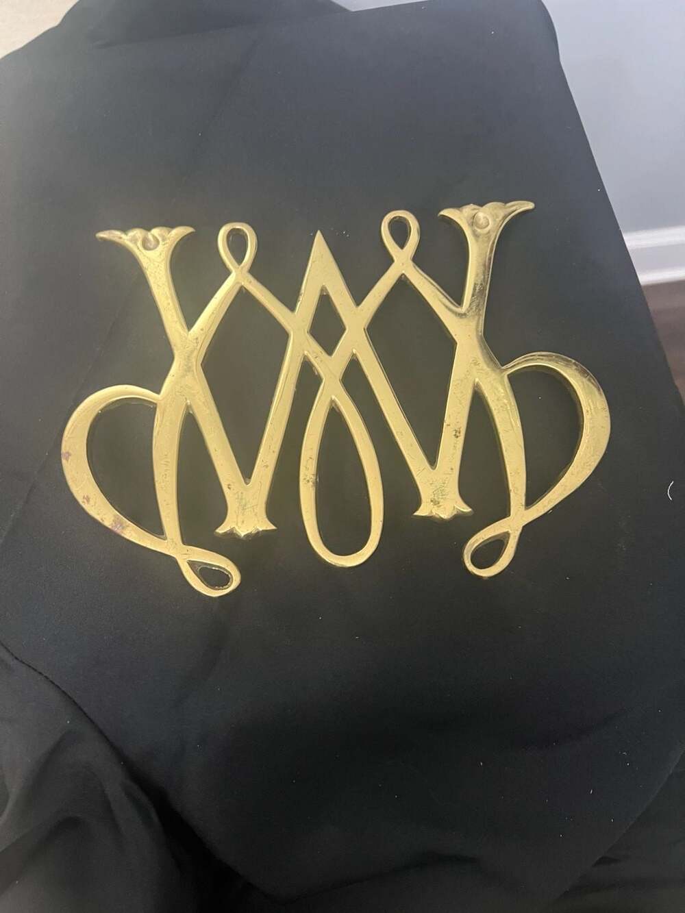 Vintage Williamsburg Brass Monogram Trivet